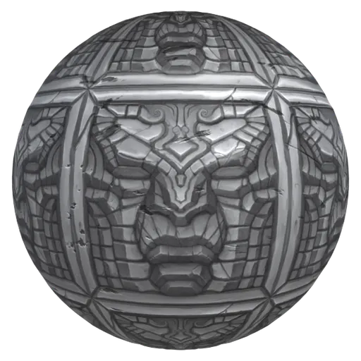 High-detail PBR metal seamless tile texture for Blender 3D with customizable options for surface variation and damage.