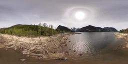 Mountain Lake Cloudy Day