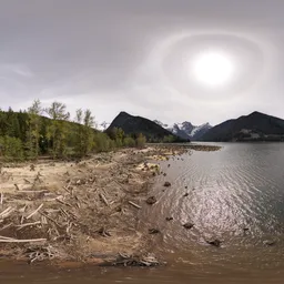 Mountain Lake Cloudy Day