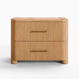 Kensington Wood Fluted Nightstand
