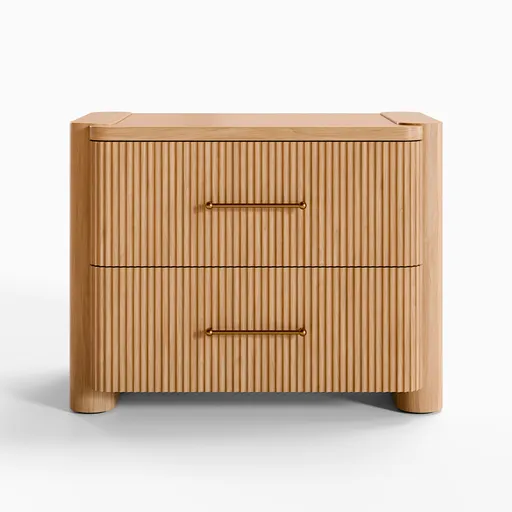 Kensington Wood Fluted Nightstand