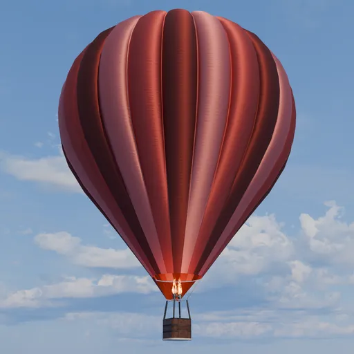 Hot Air Balloon - Red and Pink