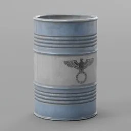 Weathered Corroded Oil Drum