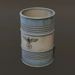 Weathered Corroded Oil Drum