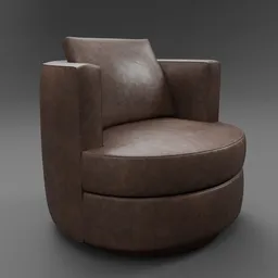 Wren Leather Swivel Chair