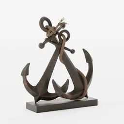 "Highly detailed sculpture of a metal anchor with a rope on it, created in Blender 3D. This 3D model, reminiscent of Jankel Adler's artwork, features a sharp nose with rounded edges and comes with a UV map. Perfect for enhancing your scenes, find this stylized character with a wooden frame on the home shopping network."

"Discover a meticulously crafted 3D model of an anchor, sculpted with precision in Blender 3D. This metal anchor, resembling Jankel Adler's artistic style, showcases a sharp nose, rounded edges, and a realistic rope. Perfect for adding depth to your scenes, explore this unique creation with a wooden frame on the home shopping network."