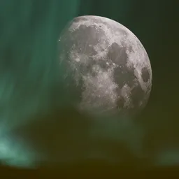 Aurora Fog Moon