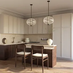 Realistic Blender 3D-rendered kitchen scene with accurate materials and lighting, ready for creative use.