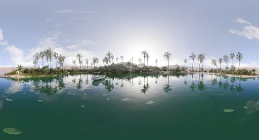 Tropical Island Lake Day