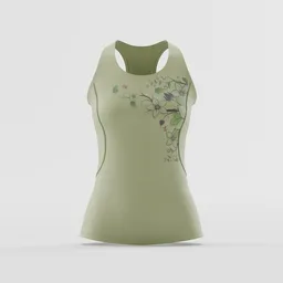 Floral Print Racerback Tank