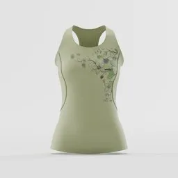 Floral Print Racerback Tank