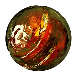 High-quality procedural PBR Decorative Glass material for Blender, with adjustable scale, color, distortion, roughness, and displacement settings.