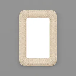 Rattan Rectangle Wall Mirror