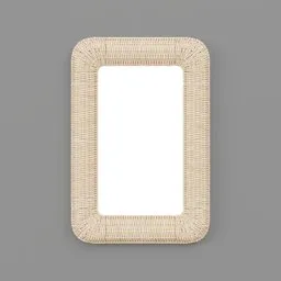 Rattan Rectangle Wall Mirror