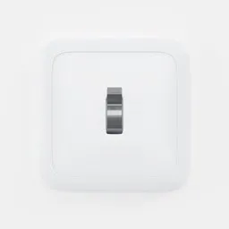 Detailed 3D model of a small industrial-style black light switch designed in Blender.