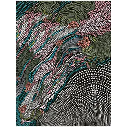 Psychedelic Marble Veins Carpet