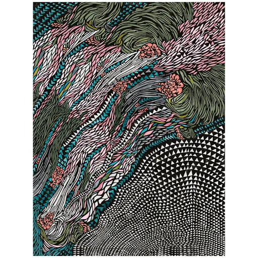 Psychedelic Marble Veins Carpet