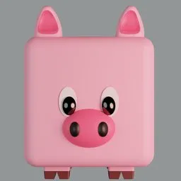 Pink Pig Cube