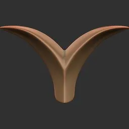 Detailed 3D sculpting brush shape for decorative modeling in Blender.