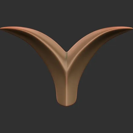 Detailed 3D sculpting brush shape for decorative modeling in Blender.