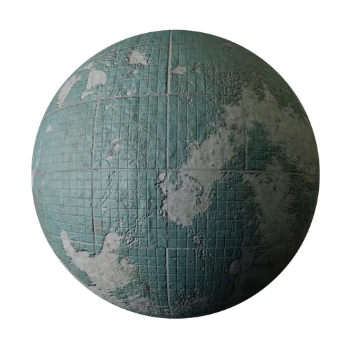 Aged Teal Wall Tiles