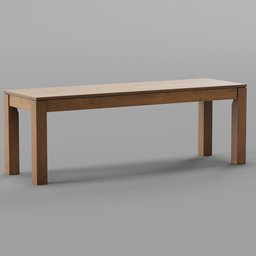 "Simple wooden bench for Blender 3D. Baked material texture included. Perfect for indoor spaces and fits in the sofa category."