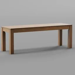 "Simple wooden bench for Blender 3D. Baked material texture included. Perfect for indoor spaces and fits in the sofa category."