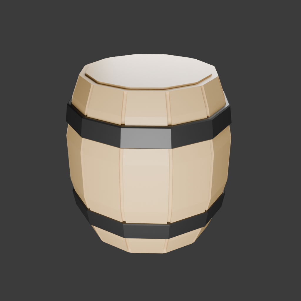 Low poly wooden barrel | FREE Containers models | Blendkit