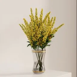 Bright Mimosa Floral Vase