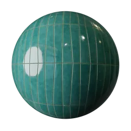 Trapezoid Wall Tile Aqua Blue