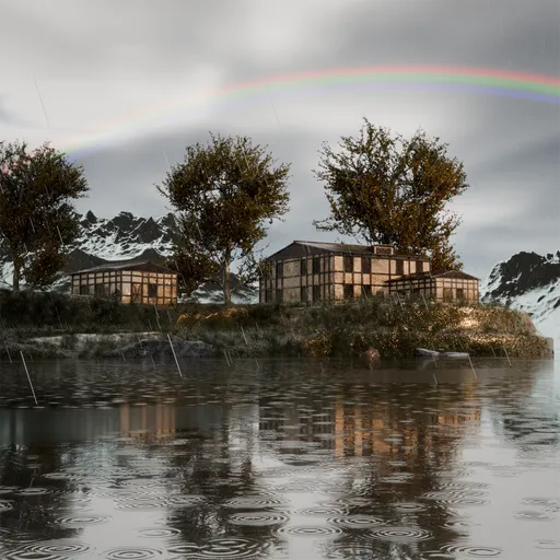 Rainy Lake Cabins with Rainbow