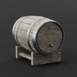 Wooden Wine Barrel on Stand