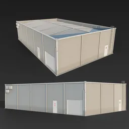 Small warehouse with interior