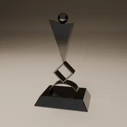 Silver Simple Deco Sculpture