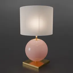 Luxury Blush and Gold Table Lamp