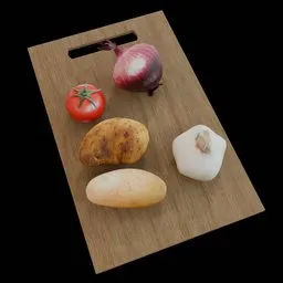 Kitchen Prep Board with Vegetations