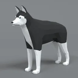 Low Poly Husky