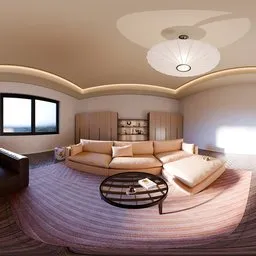 Elegant Warm Living Room HDRI