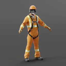 Dock Worker with Harness