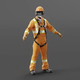 Dock Worker with Harness