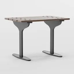 Single-Seat Backless Bench