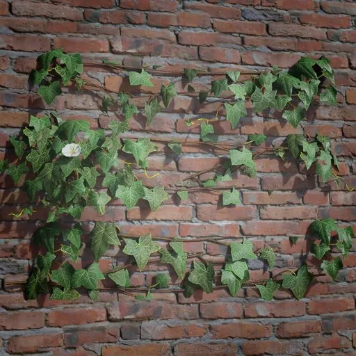 Realistic 3D ivy model for Blender, high-quality textures, suitable for virtual environments and game assets.