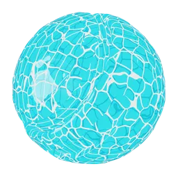 Realistic cartoon water texture for 3D animation with customizable hues, ripples, and luminous glow, ideal for Blender PBR material needs.