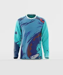 Men's Cyber-Wolf Long Sleeve Jersey