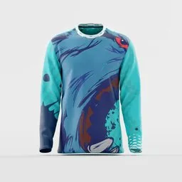 Men's Cyber-Wolf Long Sleeve Jersey