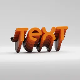 3D animated looping typography model showcasing dynamic text in motion for creative and professional use.