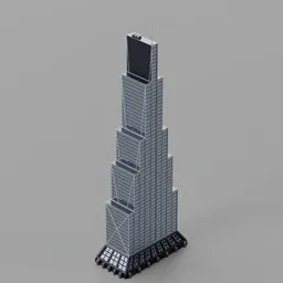 Modern Glass Commercial Skyscraper