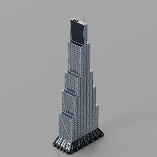 Modern Glass Commercial Skyscraper