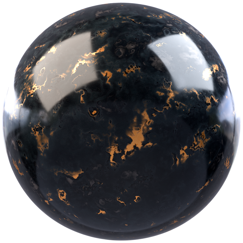 BlenderKit | Download the FREE Black and gold marble material