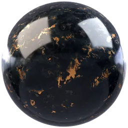 Black and gold marble